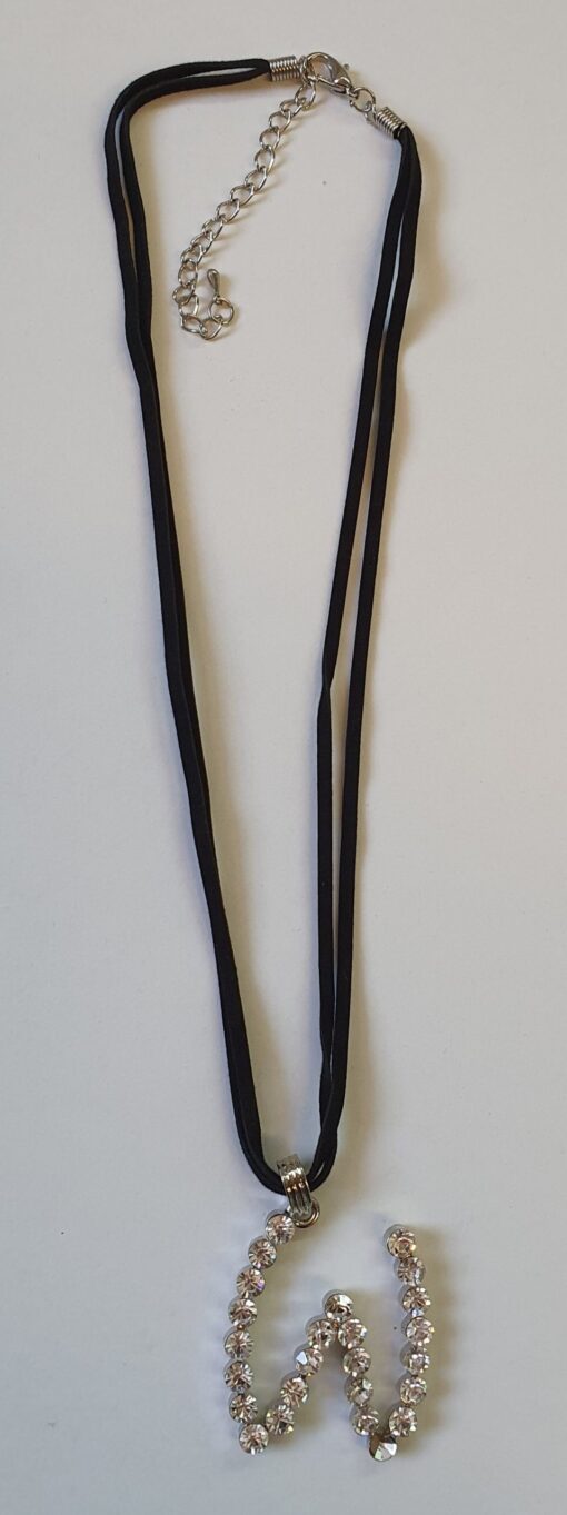 Collana lettere con strass