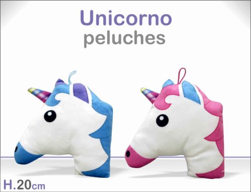 Peluches viso unicorno 20 cm