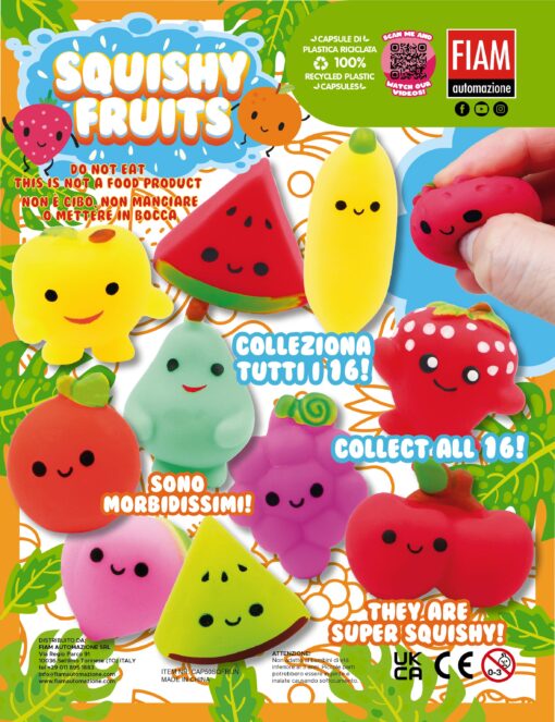Palline con sorpresa Ø 50 mm | Squishy Fruits