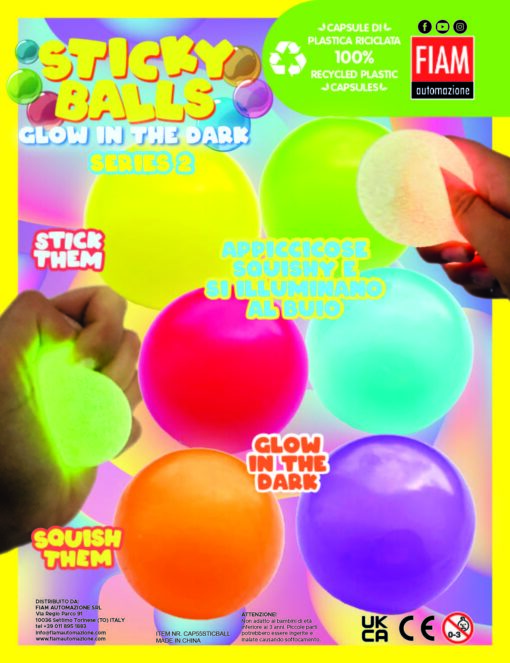 Palline con sorpresa Ø 50 mm | Sticky Balls Glow in the dark