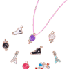 Ciondoli dorati smaltati con collana