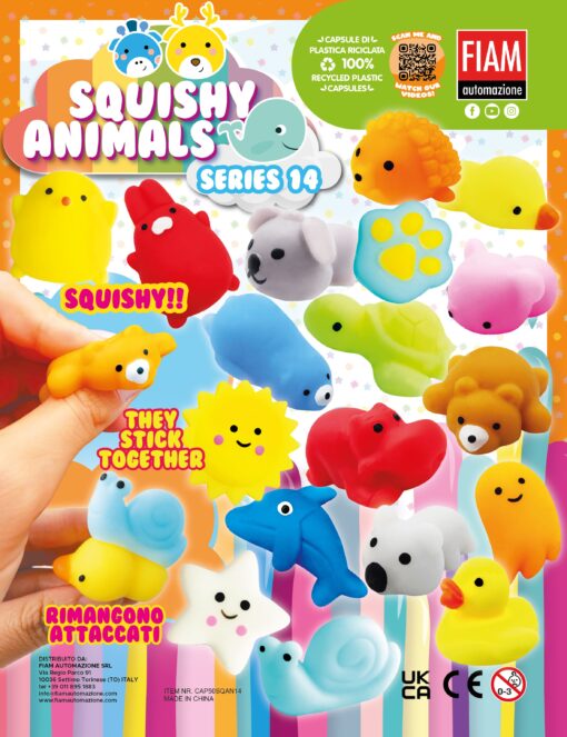 Palline con sorpresa Ø 50 mm | Squishy Animals series 14
